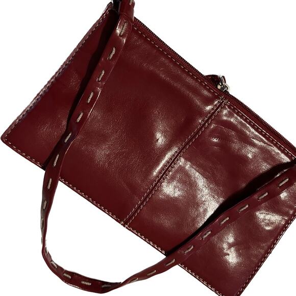 Charter Club Clutch purse.  Zipper closure. 1 inside zipper pouch. Cranberry - Picture 7 of 12